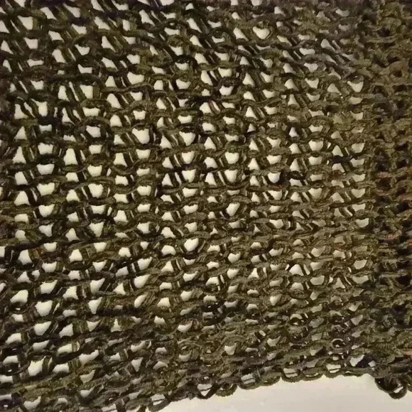 Crochet dark brown scarf very soft 59 inches long 10.6 wide - Picture 3 of 4